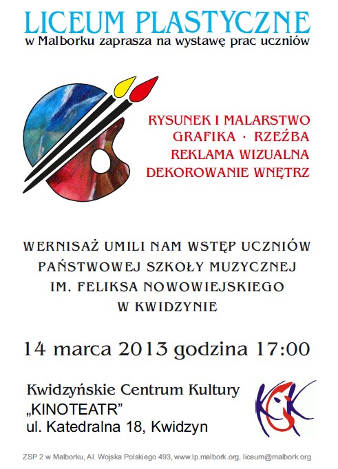 Obraz dla galerii: 14.03.2013 Wystawa prac uczniów z Malborka