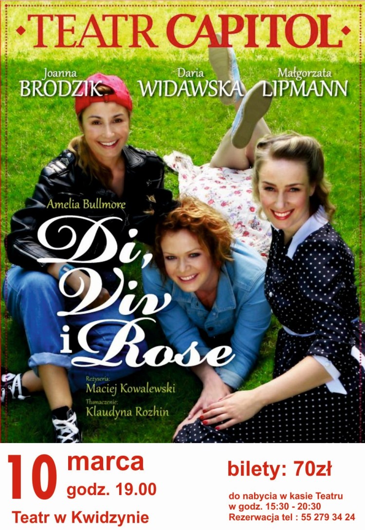 Obraz dla galerii: 10.03.2016 Spektakl Di, Viv i Rose 