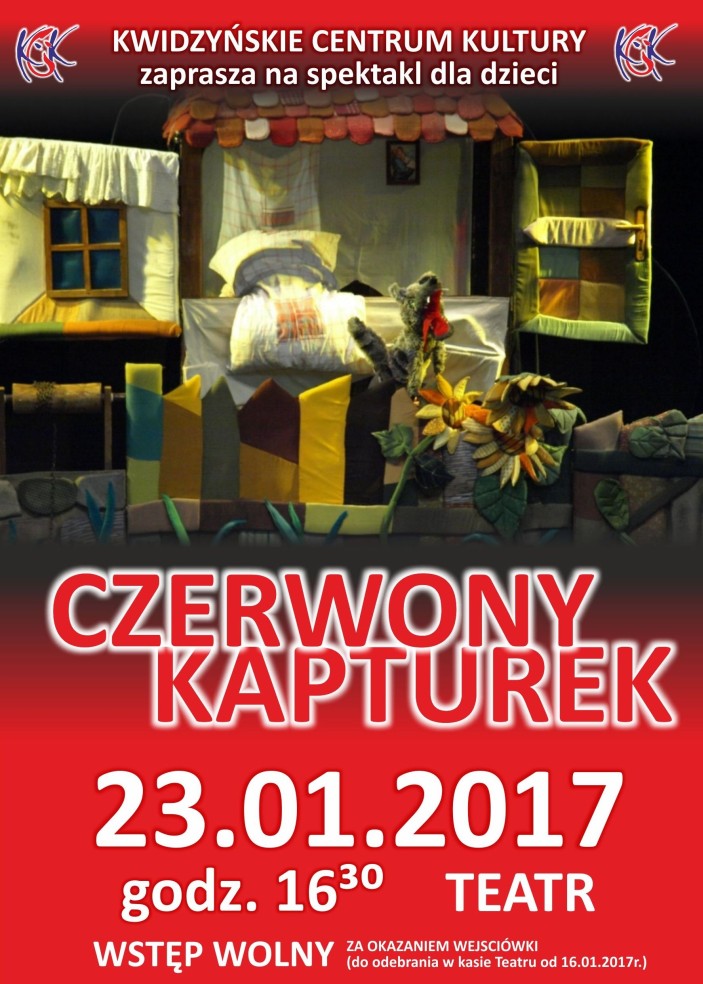 Obraz dla galerii: 23.01.2017 Spektakl Czerwony Kapturek