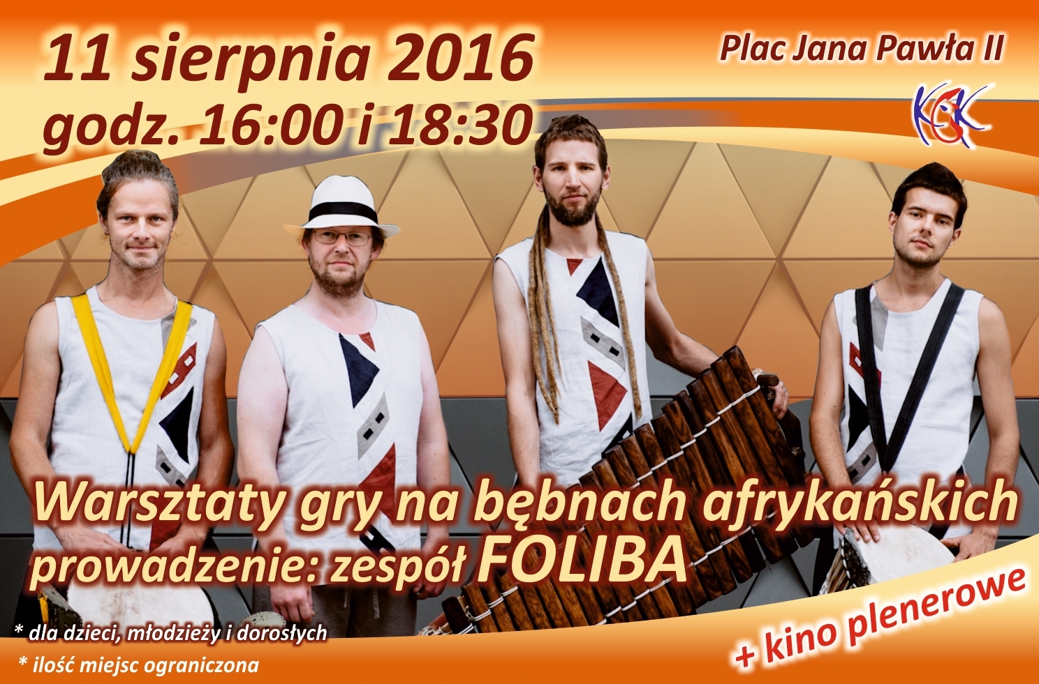 Obraz dla galerii: 11.08.2016 Warsztaty gry na bębnach Foliba