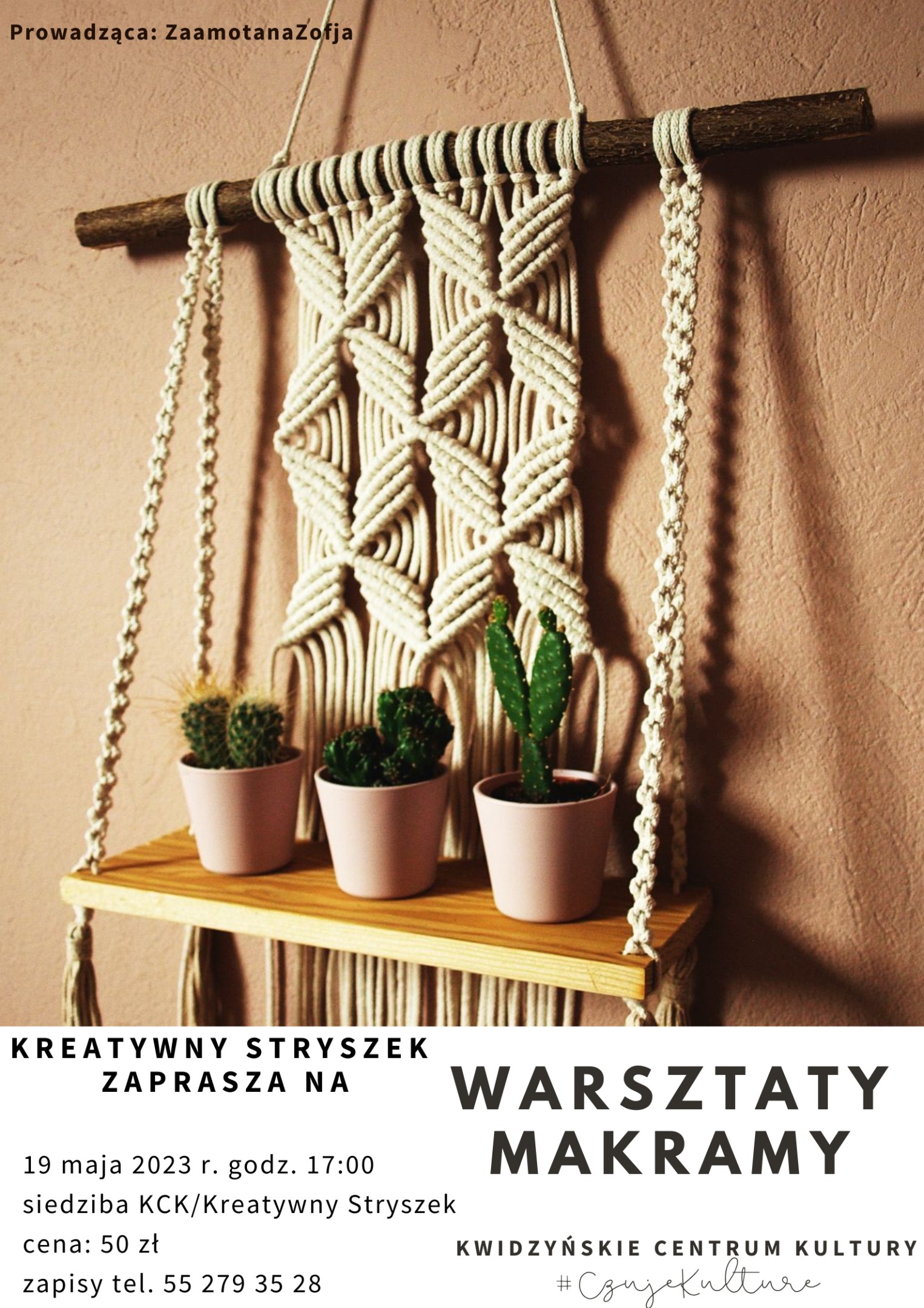 Obraz dla galerii: 19.05.2023 Warsztaty wyplatania makramy