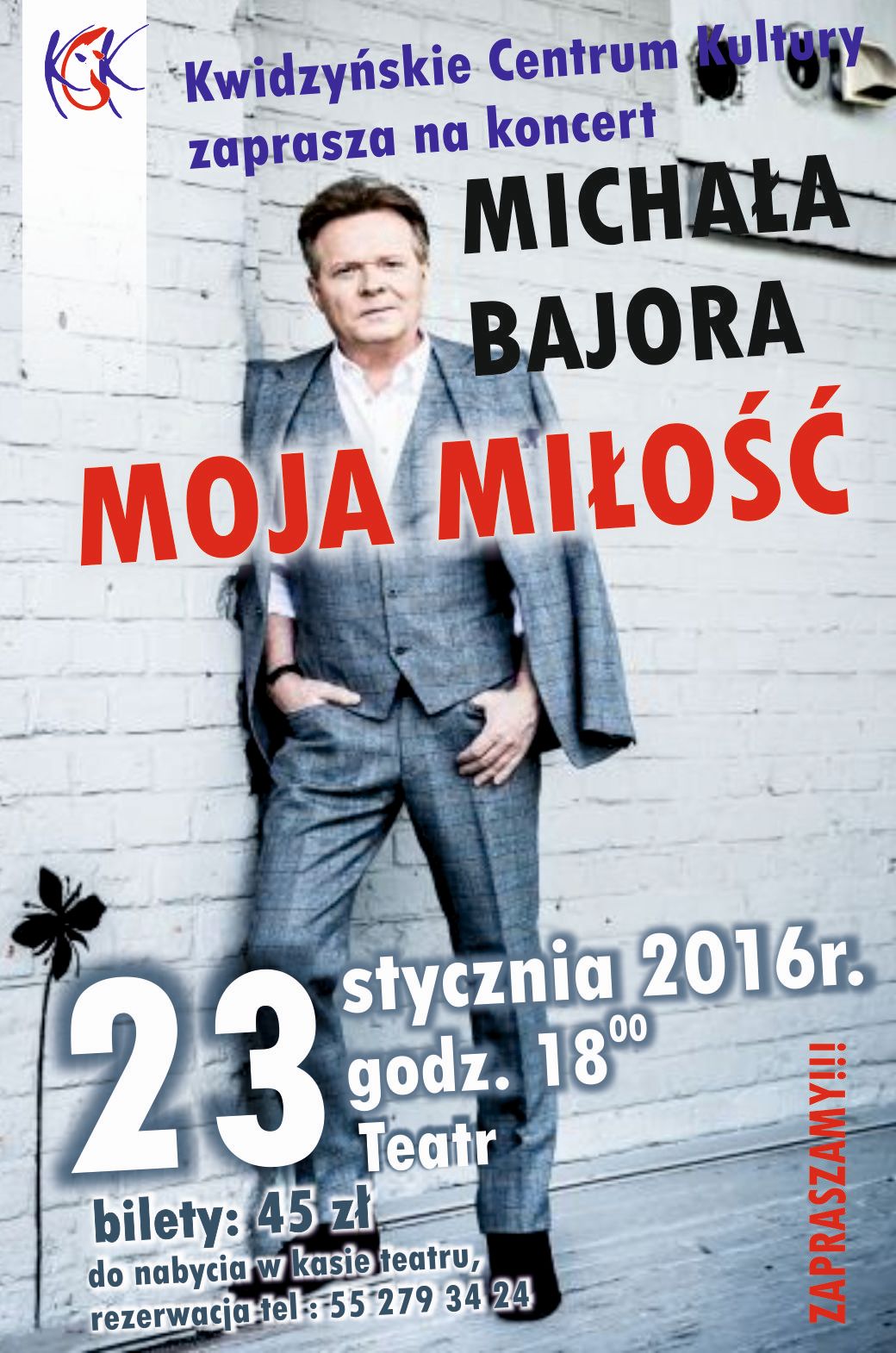 Obraz dla galerii: 23.01.2016 Koncert Michała Bajora 